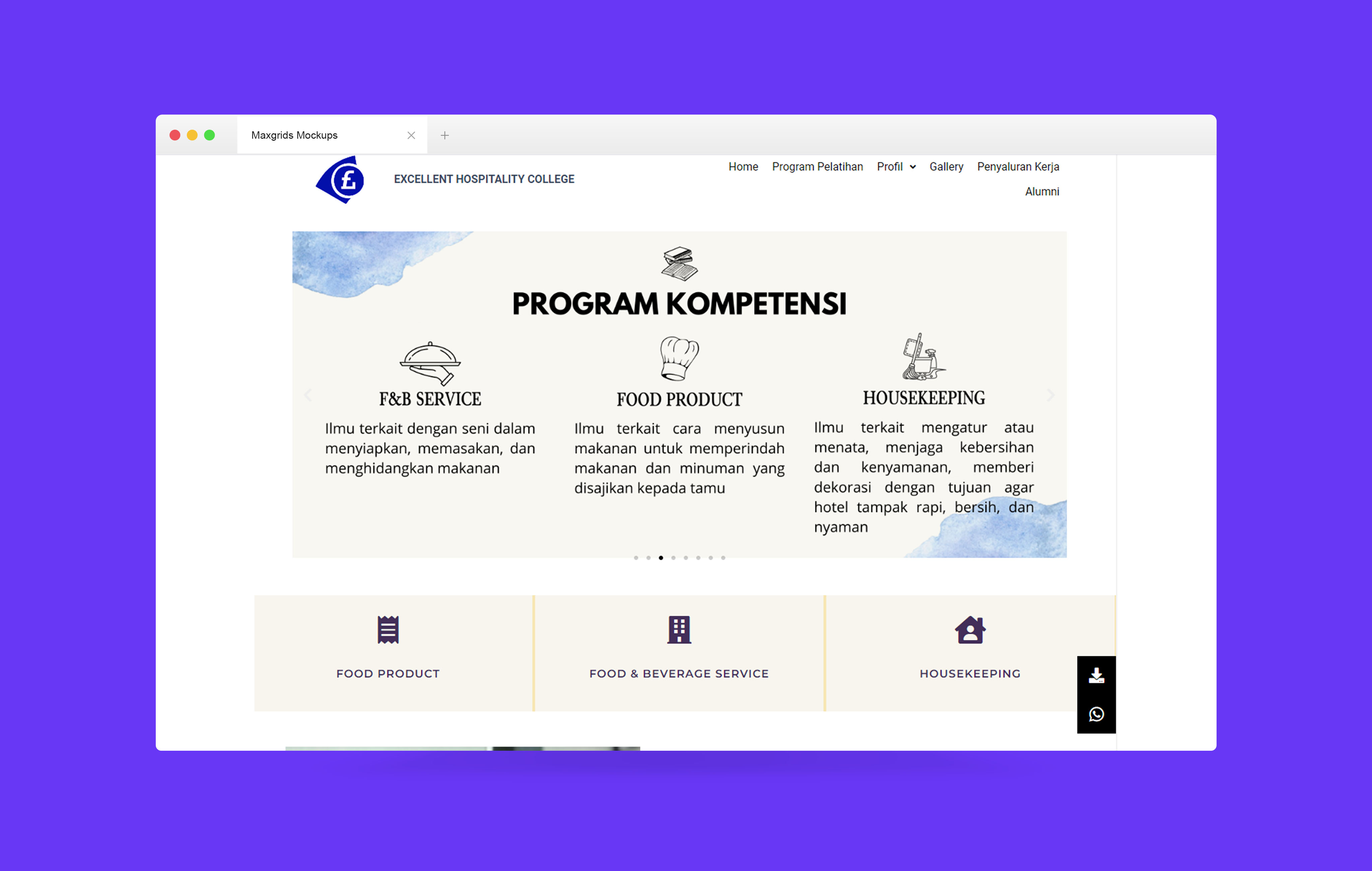 Website pemesanan Hotel Kapal Pesiar